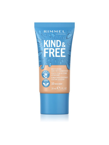 Rimmel Kind & Free лек хидратиращ фон дьо тен цвят 10 Rose Ivory 30 мл.
