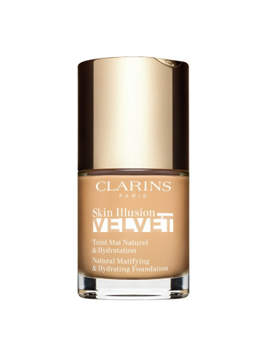 Clarins Skin Illusion Velvet течен фон дьо тен с матов завършек с подхранващ ефект цвят 106N 30 мл.