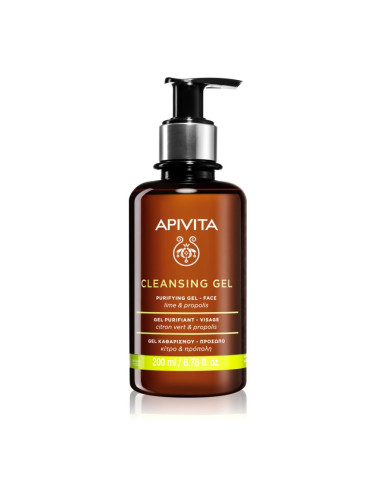 Apivita Cleansing Propolis & Lime почистващ гел за смесена и мазна кожа 200 мл.