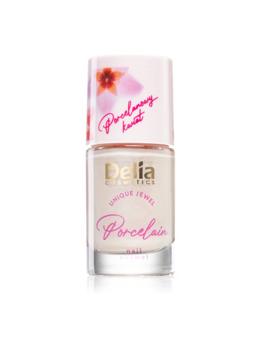 Delia Cosmetics Porcelain лак за нокти 2 в 1 цвят 03 Salmon Pink 11 мл.