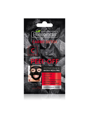 Bielenda Carbo Detox Active Carbon отлепяща се маска за лице с активен въглен за смесена и мазна кожа 2 x 6 гр.