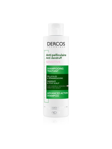 Vichy Dercos Anti-Dandruff Sensitive шампоан, успокояващ чувствителната кожа против пърхот 200 мл.