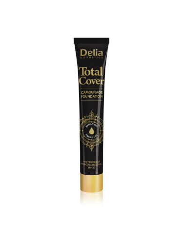 Delia Cosmetics Total Cover водоустойчив фон дьо тен SPF 20 цвят 52 Ivory 25 гр.
