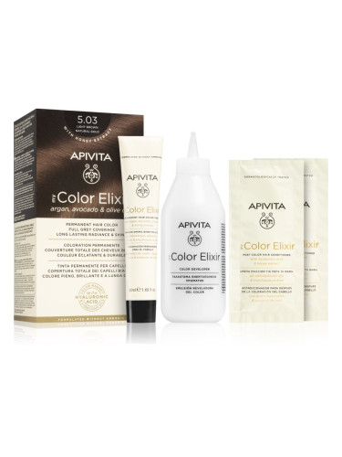 Apivita My Color Elixir боя за коса без амоняк цвят 5.03 Light Brown Natural Gold 1 бр.