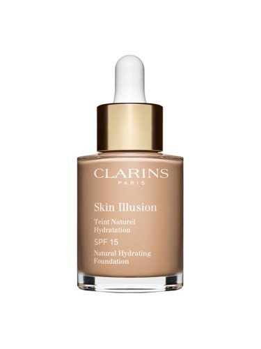 Clarins Skin Illusion Natural Hydrating Foundation озаряващ хидратиращ фон дьо тен SPF 15 цвят 109C Wheat 30 мл.