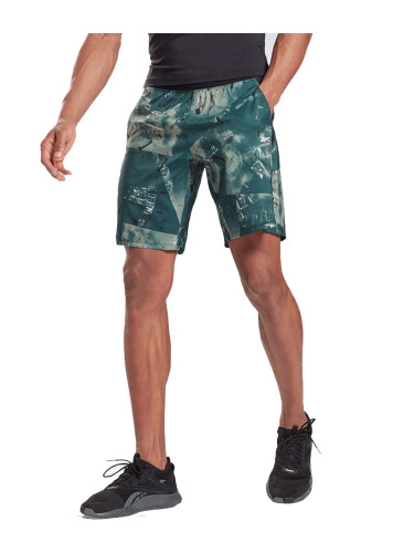 REEBOK Training Epic Lightweight Shorts Allover Print Green