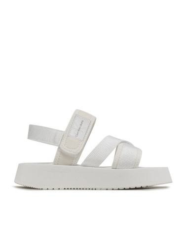 Calvin Klein Jeans Сандали Prefresato Sandal Bagde YW0YW00967 Бял