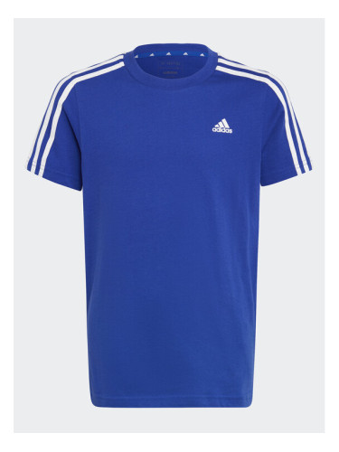 adidas Тишърт Essentials 3-Stripes Cotton T-Shirt IC0604 Син Regular Fit