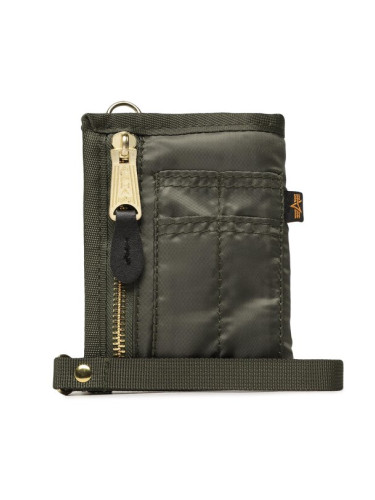 Alpha Industries Голям мъжки портфейл Utility Wallet 108958 Зелен