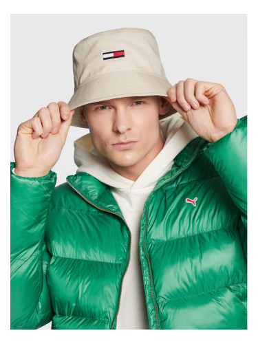 Tommy Jeans Текстилна шапка Flag Bucket AM0AM08495 Бежов