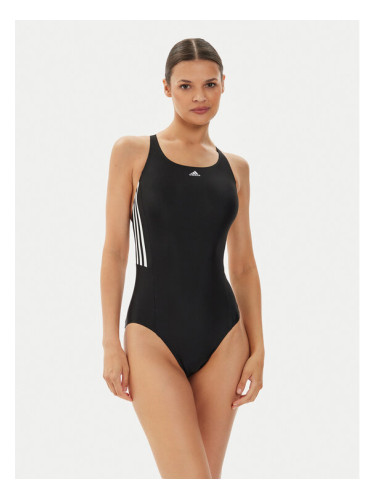 adidas Бански костюм Mid 3-Stripes Swimsuit HA5993 Черен