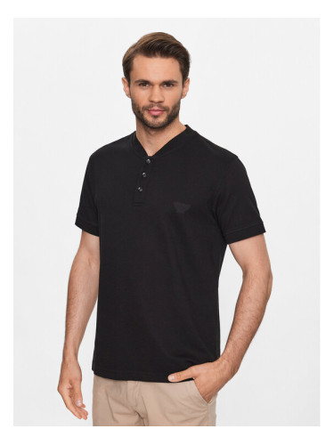 Emporio Armani Underwear Тениска с яка и копчета 211862 3R460 00020 Черен Regular Fit