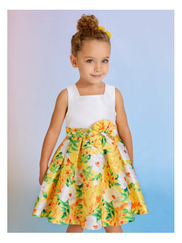 Abel & Lula Елегантна рокля 5051 Жълт Regular Fit