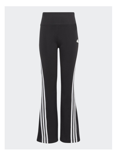 adidas Клин Future Icons 3-Stripes Cotton Flared Leggings IC0115 Черен