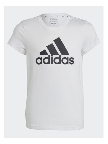 adidas Тишърт Essentials Big Logo Cotton T-Shirt IC6121 Бял Slim Fit