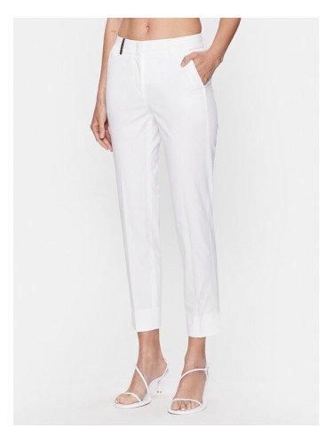 Peserico Текстилни панталони P04718 Бял Regular Fit