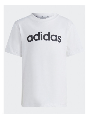 adidas Тишърт Essentials Lineage T-Shirt HR5904 Бял Regular Fit