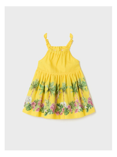 Mayoral Лятна рокля 1967 Жълт Regular Fit