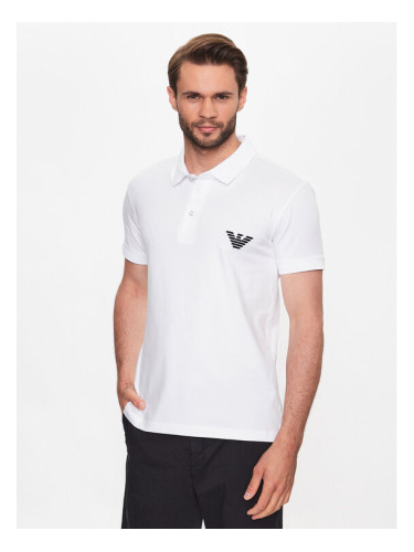 Emporio Armani Underwear Тениска с яка и копчета 211804 3R482 00010 Бял Regular Fit