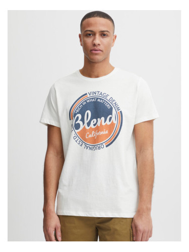 Blend Тишърт 20715308 Бял Regular Fit