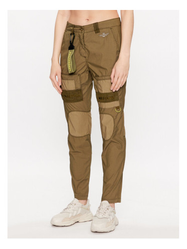 Aeronautica Militare Текстилни панталони 231PA1532DCT2987 Зелен Slim Fit