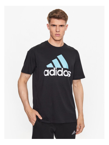 adidas Тишърт Essentials Single Jersey Big Logo T-Shirt IJ8582 Черен Regular Fit