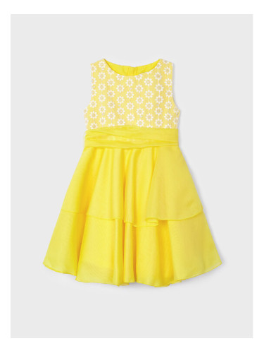 Mayoral Елегантна рокля 3912 Жълт