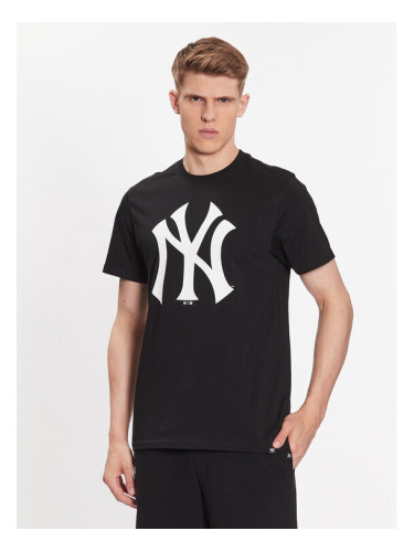 47 Brand Тишърт MLB New York Yankees Imprint 47 Echo Tee BB017TEMIME544088JK Черен Regular Fit