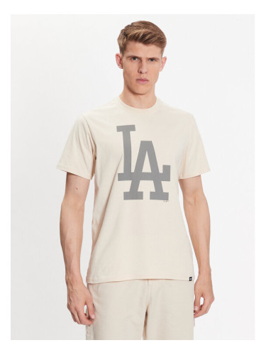 47 Brand Тишърт Los Angeles Dodgers Imprint '47 Echo Tee Бежов Regular Fit