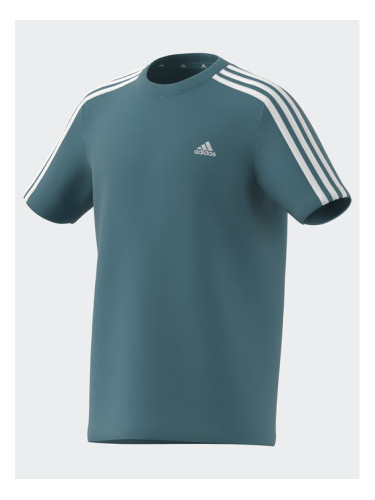 adidas Тишърт Essentials 3-Stripes Cotton T-Shirt IJ6269 Електриков Regular Fit