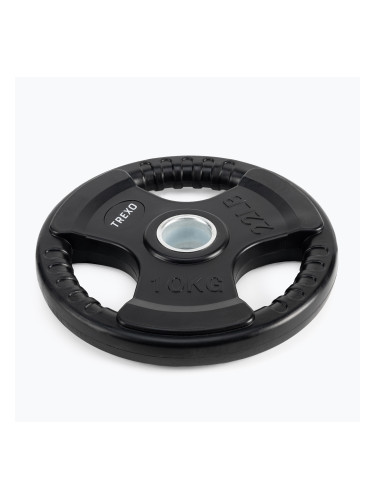 Гумирана чугунена тежест XTREXO черен RW10 10 kg