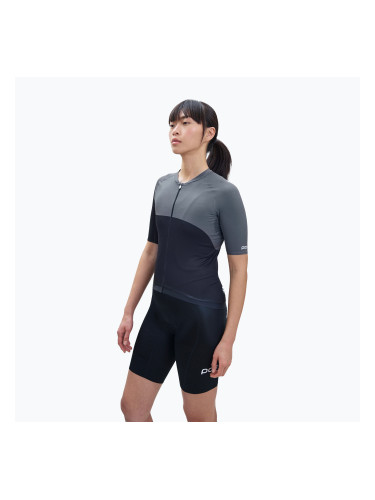 Дамско колоездачно трико POC Essential Road Print uranium black/sylvanite grey