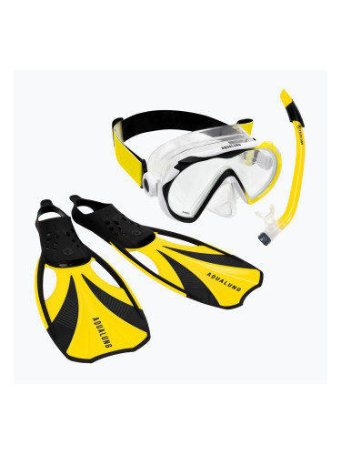 Комплект за гмуркане с шнорхел Aqualung Compass черен/жълт SR4110107S