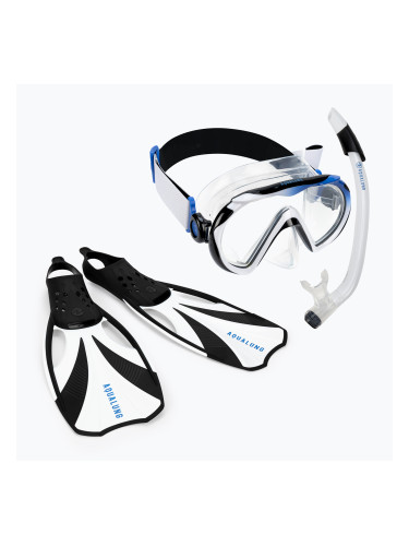 Комплект за гмуркане с шнорхел Aqualung Compass черен и бял SR4110109XL