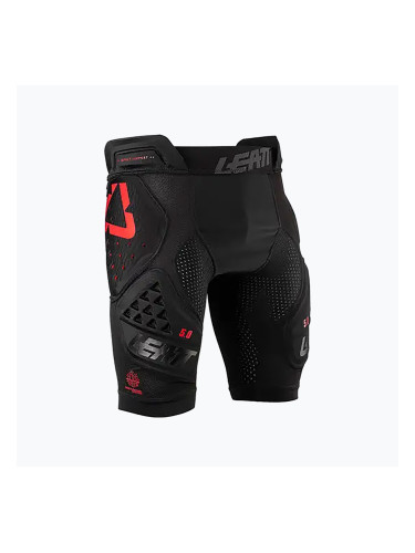Мъжки шорти за колоездене Leatt Impact 3DF 5.0 с протектори черни/червени 5019000321