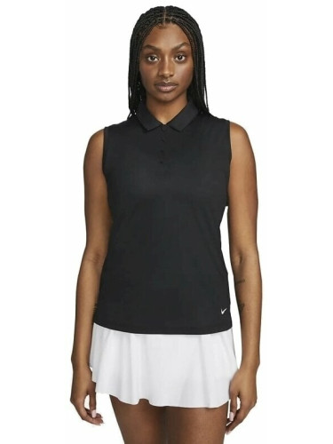 Nike Dri-Fit Victory Womens Sleeveless Golf Black/White S Риза за поло