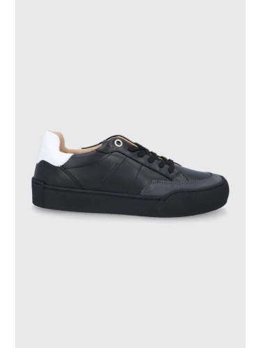 Кожени обувки Tiger Of Sweden в черно