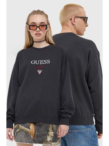 Суичър Guess Originals Go Baker в черно с апликация