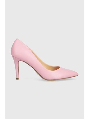Кожени обувки с висок ток Steve Madden Ladybug в розово SM19000022