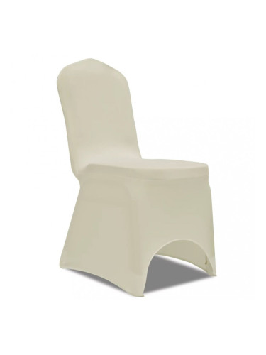 Sonata Покривни калъфи за столове, 100 бр, еластични, кремави