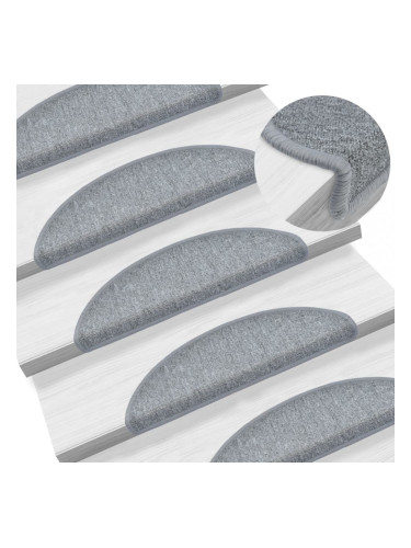 Sonata 15 бр стелки за стълбища, светлосиви, 56x17x3 см