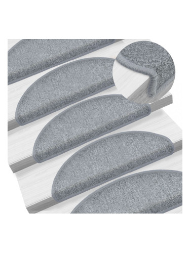 Sonata 15 бр стелки за стълбища, светлосиви, 65x24x4 см