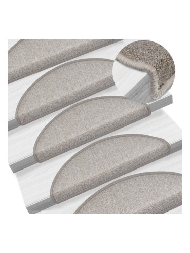 Sonata 15 бр стелки за стълбища, таупе, 65x24x4 см