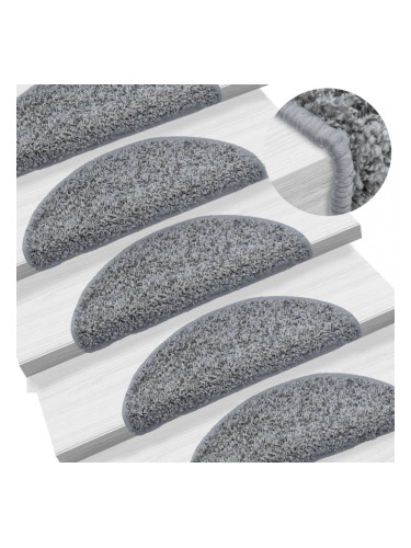 Sonata 15 бр стелки за стълбища, сиви, 56x20 см