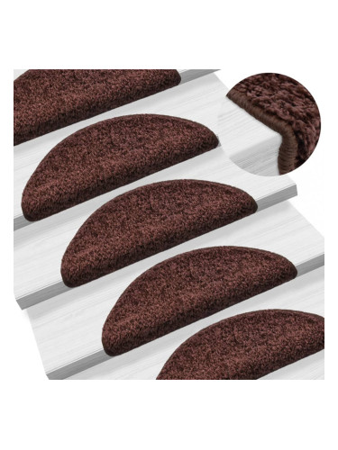 Sonata 15 бр стелки за стълбища, кафяви, 56x20 см