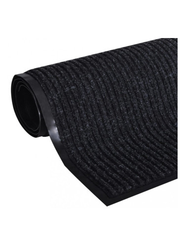 Изтривалка за входна врата от PVC, черна, 90 х 120 см