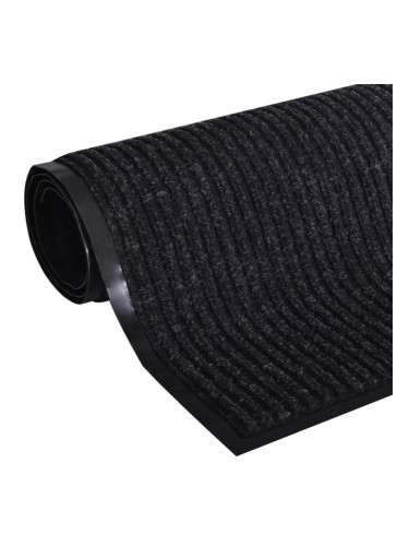 Изтривалка за входна врата от PVC, черна, 90 х 150 см