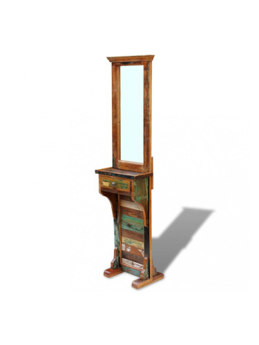 Sonata Огледало за антре, масивно регенерирано дърво, 47х23х180 cм