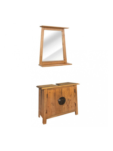 Sonata Комплект мебели за баня, рециклирана борова дървесина масив