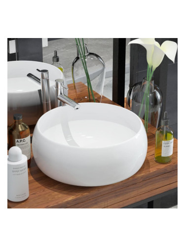 Sonata Керамична мивка, кръгла, бяла, 40x15 см